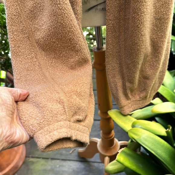 Aerie Fleece high waisted Joggers. Size Small. NWT Caramel brown  Zip Front - Picture 2 of 12